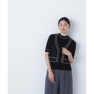 NATURAL BEAUTY BASIC ボトルネックバイカラーアンサンブル