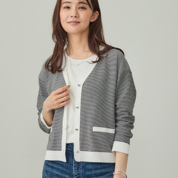 INDIVI 【洗える】バイカラーカーディガン - 画像 (8)