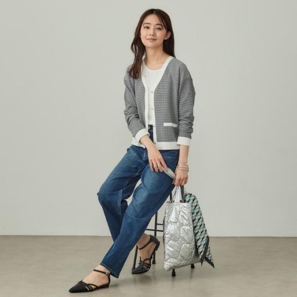 INDIVI 【洗える】バイカラーカーディガン - 画像 (9)