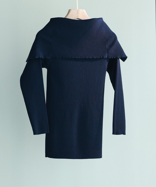 SAISON DE PAPILLON カーディガン オフショルダーリブニットプルオーバー レディース - 画像 (6)