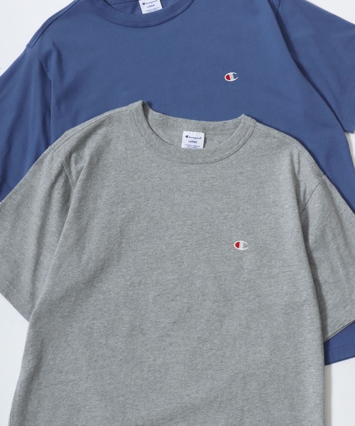 Champion tシャツ Champion/チャンピオン コットンUSA ロゴワッペン ワンポイント刺繍 半袖Tシャツ/無地T/レディース メンズ レディース - 画像 (4)