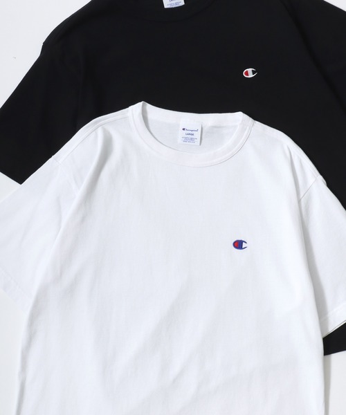 Champion tシャツ Champion/チャンピオン コットンUSA ロゴワッペン ワンポイント刺繍 半袖Tシャツ/無地T/レディース メンズ レディース