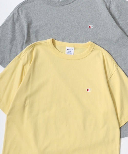 Champion tシャツ Champion/チャンピオン コットンUSA ロゴワッペン ワンポイント刺繍 半袖Tシャツ/無地T/レディース メンズ レディース - 画像 (5)