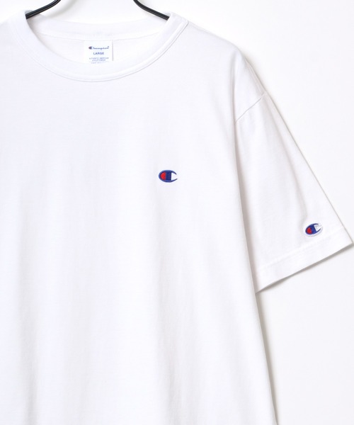 Champion tシャツ Champion/チャンピオン コットンUSA ロゴワッペン ワンポイント刺繍 半袖Tシャツ/無地T/レディース メンズ レディース - 画像 (8)