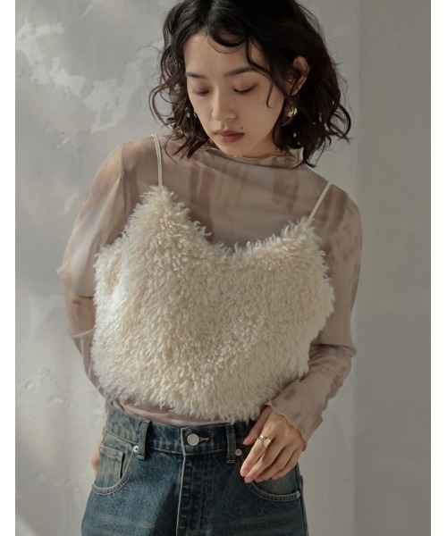 Re:EDIT キャミソール 「累計販売枚数2.5万枚突破」チベットラムフェイクファービスチェ - 画像 (2)