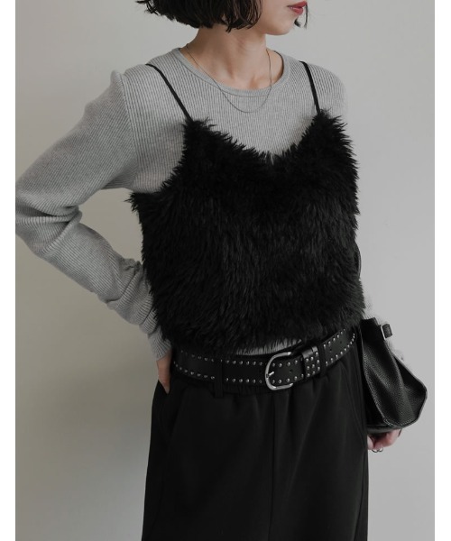 Re:EDIT キャミソール 「累計販売枚数2.5万枚突破」チベットラムフェイクファービスチェ - 画像 (3)