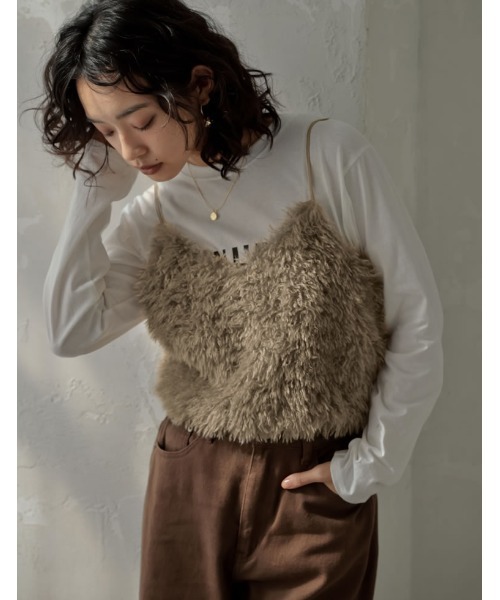 Re:EDIT キャミソール 「累計販売枚数2.5万枚突破」チベットラムフェイクファービスチェ - 画像 (5)