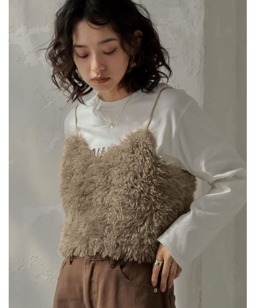 Re:EDIT キャミソール 「累計販売枚数2.5万枚突破」チベットラムフェイクファービスチェ - 画像 (7)