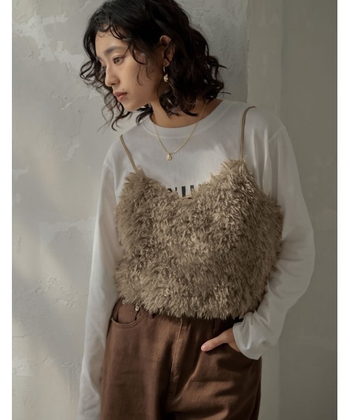 Re:EDIT キャミソール 「累計販売枚数2.5万枚突破」チベットラムフェイクファービスチェ - 画像 (9)