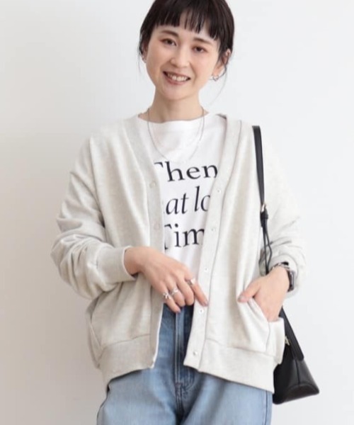 AMERICAN HOLIC カーディガン 裏毛Vネックカーディガン レディース - 画像 (2)