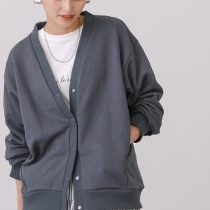 AMERICAN HOLIC カーディガン 裏毛Vネックカーディガン レディース