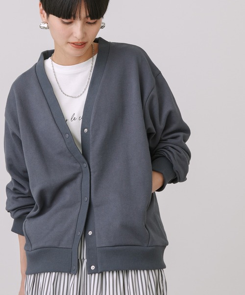 AMERICAN HOLIC カーディガン 裏毛Vネックカーディガン レディース - 画像 (3)