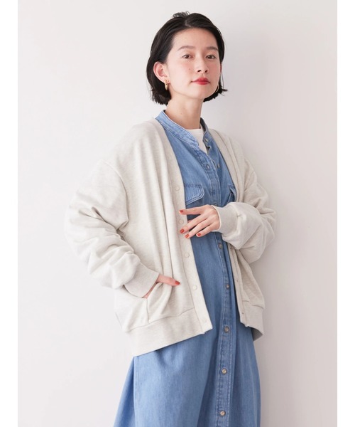 AMERICAN HOLIC カーディガン 裏毛Vネックカーディガン レディース - 画像 (7)