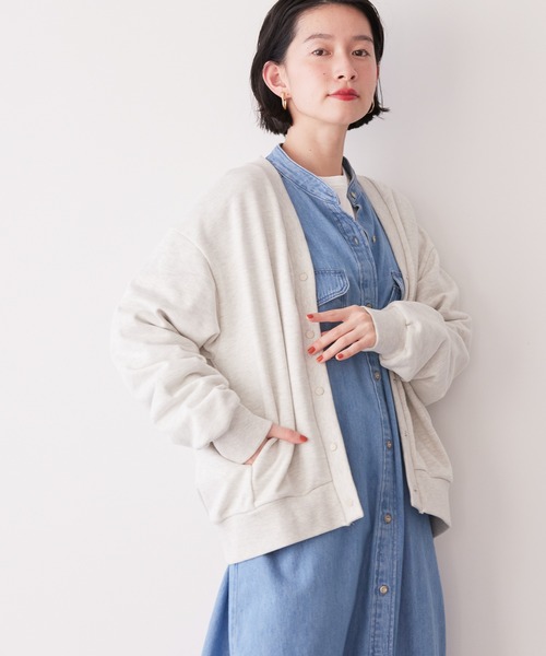 AMERICAN HOLIC カーディガン 裏毛Vネックカーディガン レディース - 画像 (8)