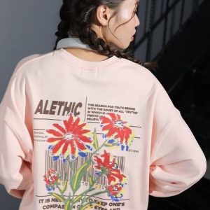 PBLIM トレーナー スウェット 「UNISEX」アートフラワースウェット レディース メンズ