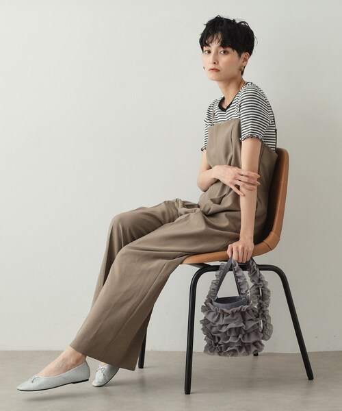 OPAQUE.CLIP tシャツ 細ボーダーリブカットソー「洗濯機洗い可」 レディース - 画像 (6)