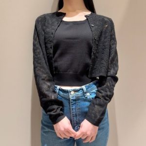 SNIDEL カーディガン ニットレースアンサンブル レディース