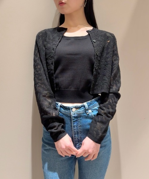 SNIDEL カーディガン ニットレースアンサンブル レディース - 画像 (3)