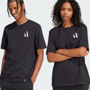 adidas tシャツ ラウンジ サンダルグラフィック 半袖ポケットTシャツ / アディダス メンズ レディース