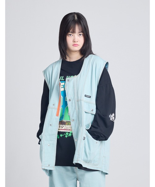 Little sunny bite ベスト ジレ 「Little bite」twill vest レディース メンズ - 画像 (3)