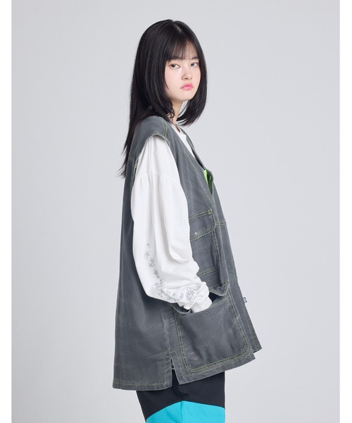 Little sunny bite ベスト ジレ 「Little bite」twill vest レディース メンズ - 画像 (4)