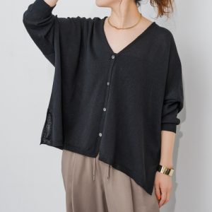 Spick&Span カーディガン 手洗い可 / ギマコットンオーバーサイズカーディガン レディース