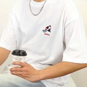 BURNER tシャツ 「GROOVY STORE」アニマル 刺繍ワイドTシャツ 吸水速乾 UVカット メンズ レディース
