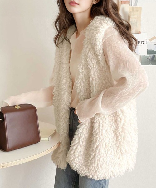 classicalelf 「classicalelf」 ベスト MEDIUM ベージュ レディース - 画像 (6)