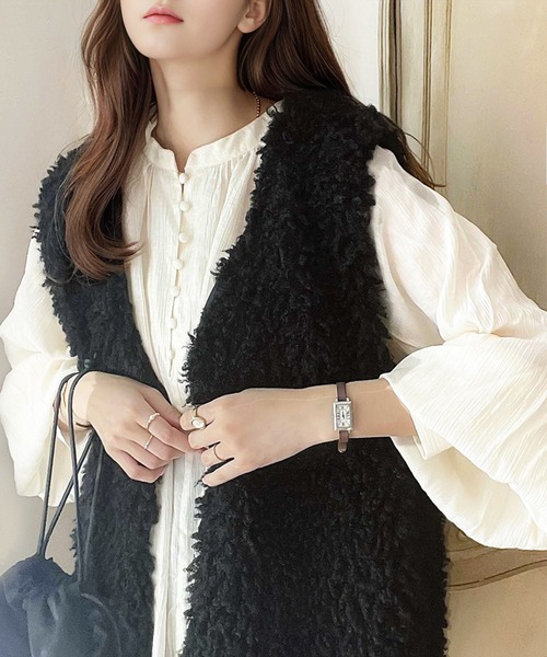 classicalelf 「classicalelf」 ベスト MEDIUM ベージュ レディース - 画像 (7)