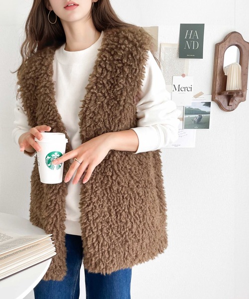 classicalelf 「classicalelf」 ベスト MEDIUM ベージュ レディース - 画像 (9)