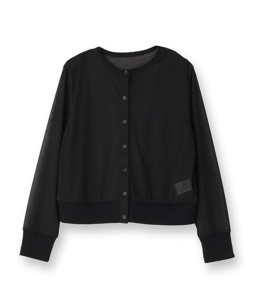 UNTITLED カーディガン 「ストレッチ性/短丈」クルーネックシアーカーディガン レディース - 画像 (5)