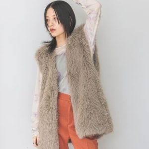 JEANASIS 「JEANASIS」 ベスト FREE ライトブラウン レディース