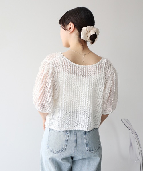 earth music&ecology カーディガン ミニフリルカットレースアンサンブル レディース - 画像 (6)