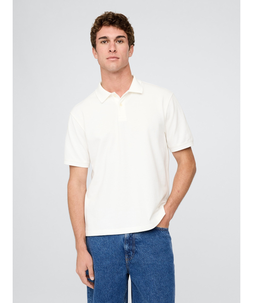 GAP ポロシャツ リラックス ピケポロシャツ 無地 メンズ レディース - 画像 (2)