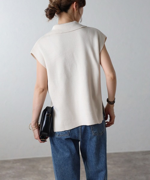 Bonjour Sagan 「Bonjour Sagan」 ニットベスト FREE キナリ レディース - 画像 (3)