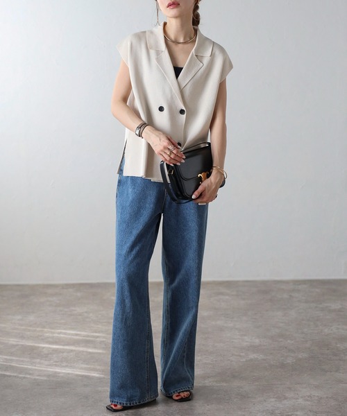 Bonjour Sagan 「Bonjour Sagan」 ニットベスト FREE キナリ レディース - 画像 (4)