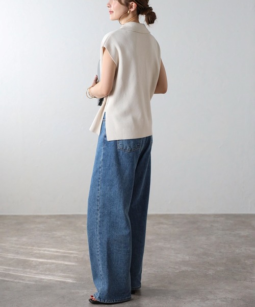 Bonjour Sagan 「Bonjour Sagan」 ニットベスト FREE キナリ レディース - 画像 (6)