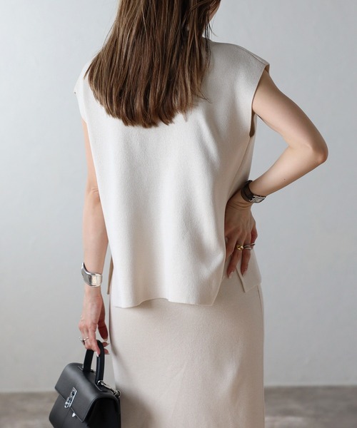 Bonjour Sagan 「Bonjour Sagan」 ニットベスト FREE キナリ レディース - 画像 (8)