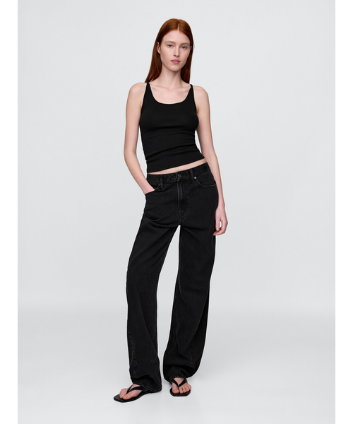 GAP タンクトップ ノースリーブ モダン クロップドキャミソール レディース - 画像 (9)