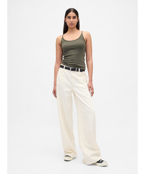 GAP タンクトップ ノースリーブ モダン クロップドキャミソール レディース - 画像 (7)