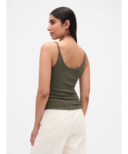 GAP タンクトップ ノースリーブ モダン クロップドキャミソール レディース - 画像 (8)