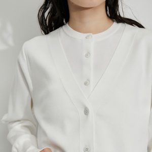ADAM ET ROPE' 「ADAM ROPE'」 カーディガン FREE ホワイト レディース
