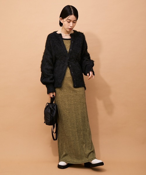 ADAM ET ROPE' 「ADAM ROPE'」 ニットカーディガン FREE イエロー系その他 レディース - 画像 (2)