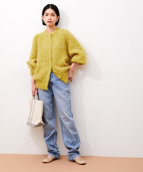 ADAM ET ROPE' 「ADAM ROPE'」 ニットカーディガン FREE イエロー系その他 レディース - 画像 (5)