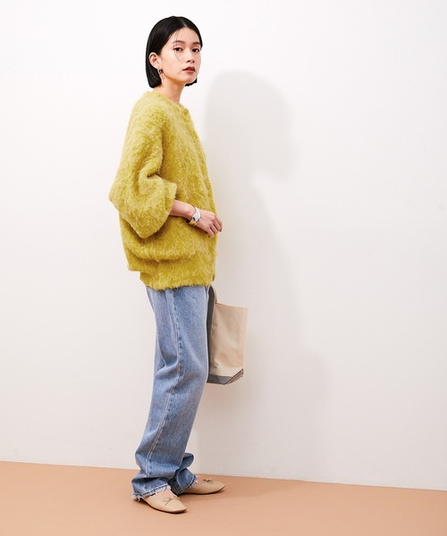 ADAM ET ROPE' 「ADAM ROPE'」 ニットカーディガン FREE イエロー系その他 レディース - 画像 (6)