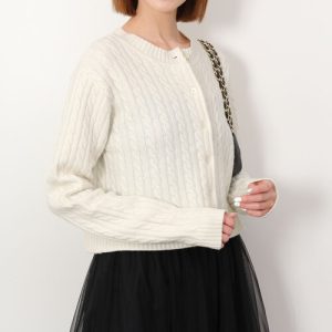 SLOBE IENA 「SLOBE IENA」 ニットカーディガン - ホワイト レディース