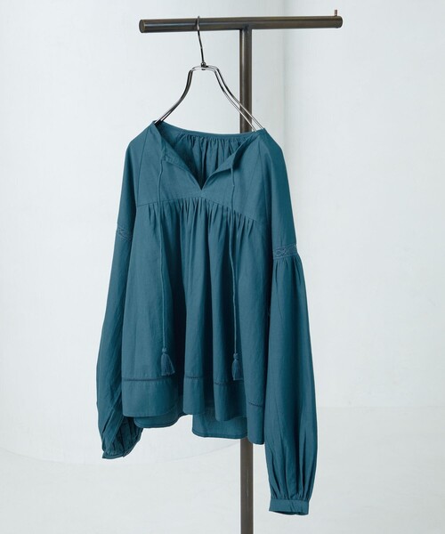 FREAK'S STORE 「FREAK'S STORE」 長袖ブラウス フリ- ブルー レディース