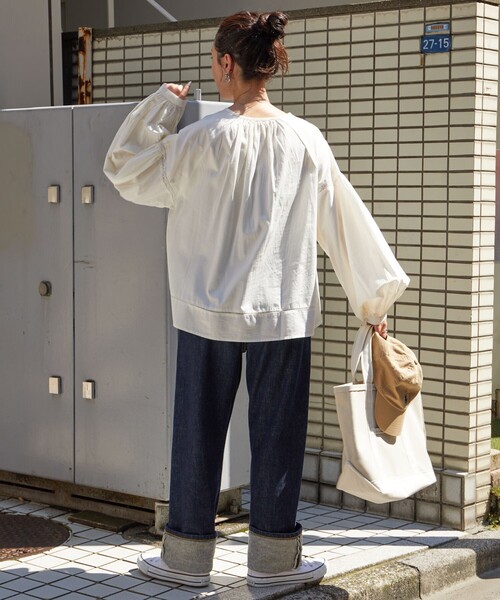 FREAK'S STORE 「FREAK'S STORE」 長袖ブラウス フリ- ブルー レディース - 画像 (7)