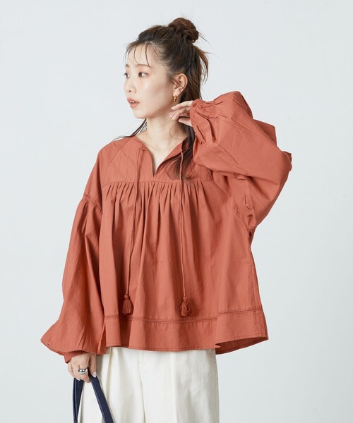 FREAK'S STORE 「FREAK'S STORE」 長袖ブラウス フリ- ブルー レディース - 画像 (9)