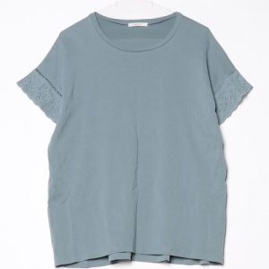 classicalelf 「classicalelf」 刺繍半袖カットソー L ブルー レディース